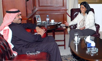 رئيسة التحرير استقبلت مبارك الدعيج