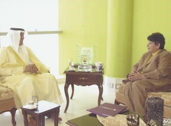 رشا الصباح بحثت مع الشارخ التعاون بين التعليم العالي والمعهد الديبلوماسي