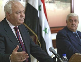 موراتينوس: دمشق حريصة على لبنان موحد ومستقر ومشاركتها في مؤتمر بوش للسلام ضرورية