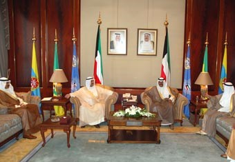 نائب الأمير التقى ناصر المحمد ومحمد الصباح والخالد وثامر العلي