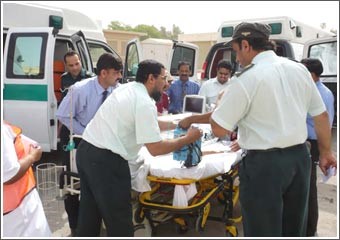 تمرين وهمي ناجح للطوارئ في مستشفى الصدر
