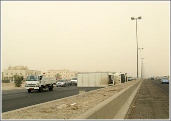إصابة 18 في حوادث سير والبوارح أدخلت 5 المستشفيات بأزمات ربوية