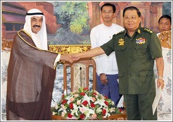 رئيس الوزراء سلم رسالة من الأمير إلى رئيس اتحاد ميانمار حول العلاقات الثنائية
