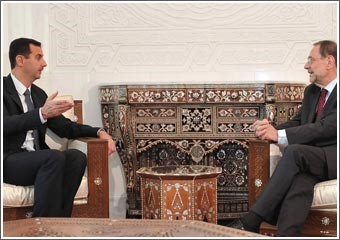 الأسد لسولانا: الدور الأوروبي في عملية السلام أساسي