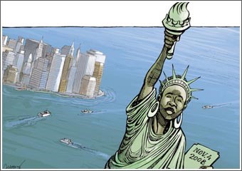 فوز أوباما موضوع للمزيد من رسومات الكاريكاتير والنكات في أميركا والعالم