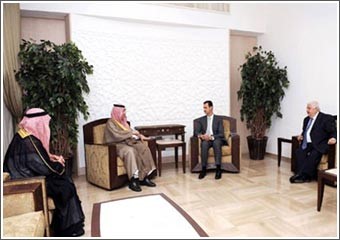 الأسد بحث الأوضاع العربية مع الأمير عبدالعزيز مبعوث خادم الحرمين