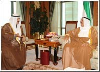 الأمير استقبل ولي العهد والخرافي ورئيس الوزراء