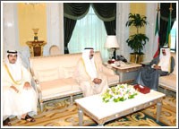 ولي العهد استقبل المبارك وناصر صباح الأحمد وصباح الناصر والعبدالله