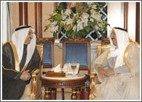 الأمير استقبل ولي العهد والخرافي والمحمد والسفير البريطاني