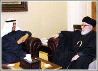 الخرافي استقبل بحر العلوم والسفير الإيراني ومحافظ البصرة