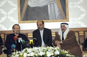 رئيس مجلس الامة جاسم الخرافي وعلي لاريجاني ﻿