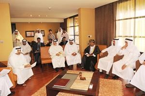 جانب من اجتماع الرئيس جاسم الخرافي مع رؤساء وفود مجالس النواب والشورى والوطني لدول مجلس التعاون﻿
