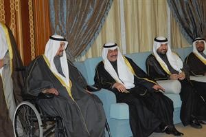 سمو الشيخ سالم العلي والشيخ سعود الناصر والشيخ علي سالم العلي والشيخ فهد سعد العبدالله﻿