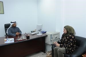 دمعدي العجمي متحدثا للزميلة الاء خليفة
انور الكندري
