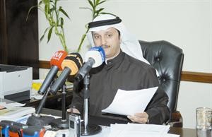 شايع الشايع خلال المؤتمر الصحافي سعود سالم
