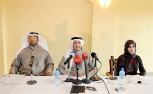 د علي الزعبي ودمحمد الوهيب وافراح الهندال خلال المؤتمر﻿﻿متين غوزال﻿