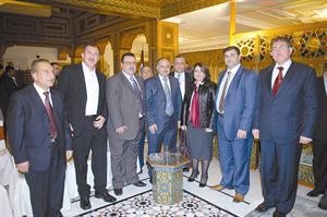 الزميل فريد سلوم والوزيرة لمياء عاصي وسامر ملاح والوزير المفوض موسى المسلم ودفؤاد نقولا ود فهر كالو وابراهيم الحجل ﻿
