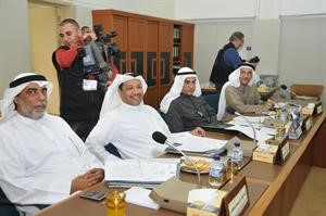النواب احمد السعدون وفيصل الدويسان وناجي العبدالهادي وعدنان المطوع خلال اجتماع لجنة الاسكان ﻿