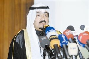 الشيخ احمد العبدالله ممثل سمو رئيس الوزراء ملقيا كلمته
