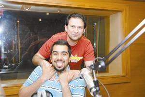 المخرج نايف الكندري مع احمد الموسوي في ستوديو البرنامج﻿﻿فريال حماد
﻿