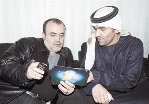 ومع النجم الاماراتي حسين الجسمي
