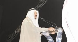 الشيخ احمد العبدالله يلقي كلمته بالاحتفال