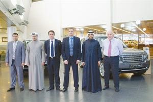 فهد الغانم وفيل بوفام وبوب غريس وروبن كولغان في جانب من اللقاء﻿