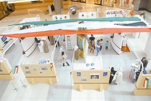 منظر عام لمعرض لمحات من تاريخ الكويت الاقتصادي في مجمع الافنيوز﻿
