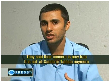 صورة ماخوذة من مقطع فيديو فيها عبدالملك ريغي وهو يتحدث في بيان مسجل في طهران افپ