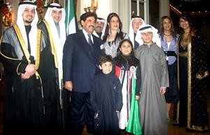 سمو الشيخ ناصر المحمد مشاركا في احتفالات سفارتنا بسويسرا﻿