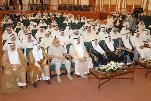 جاسم الخرافي والمستشار راشد الحماد ويوسف الحجي ودخالد المذكور ودعبدالرحمن العوضي ومحمد الكندري في مقدمة الحضور
