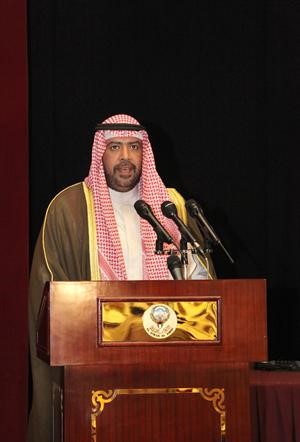 الشيخ احمد الفهد متحدثا عن خطة التنمية
﻿