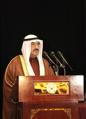 سمو رئيس الوزراء الشيخ ناصر المحمد ملقيا كلمته
﻿