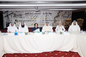 نورية السداني تتوسط مناجي العبدالهادي ومطلال القحطاني ومحمود الزعبي اسامة البطراوي
