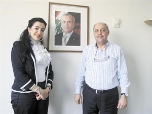 السفيرة غدير الصقعبي مع وزير البيئة اللبناني محمد رحال
