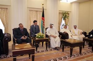 الرئيس جاسم الخرافي اثناء استقباله رئيس وزراء جمهورية بلغاريا بويكو بوريسوف﻿
