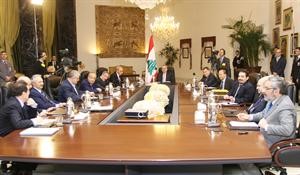 صورة ارشيفية لهيئة الحوار الوطني السابقة برئاسة العماد ميشال سليمان﻿