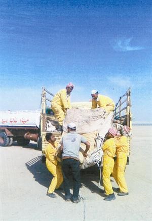 ازالة خيمة مخالفة