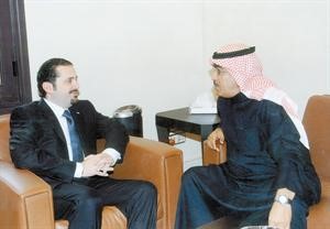 رئيس الحكومة اللبنانية سعد الحريري مستقبلا نائب رئيس التحرير الزميل عدنان الراشد﻿