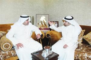 جلال الجلال متحدثا للزميل فهد الدوسري احمد باكير