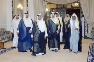 الشيخ احمد جابر العبدالله مرحبا بالشيخ مشعل الاحمد
