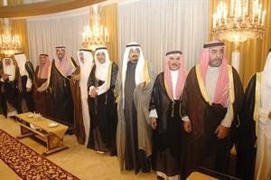 الشيخاحمد الصباح والشيخ محمد السلمان والشيخ احمد العبدالله والشيخ صباح الخالد
