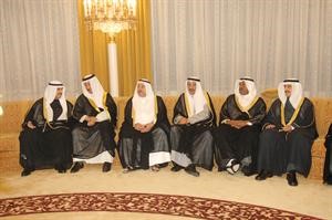 سمو الشيخ ناصر المحمد والشيخ جابر المبارك والشيخ علي العبدالله والشيخ دابراهيم الدعيج 
