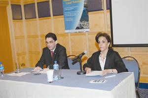 الشيخة انوار الصباح خلال المؤتمر الصحافي﻿﻿احمد باكير﻿