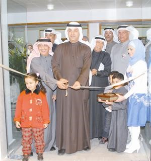 اثناء افتتاح المعرض
