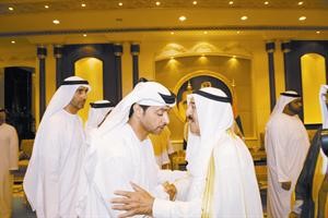 وسموه معزيا بوفاة الشيخ احمد بن زايد