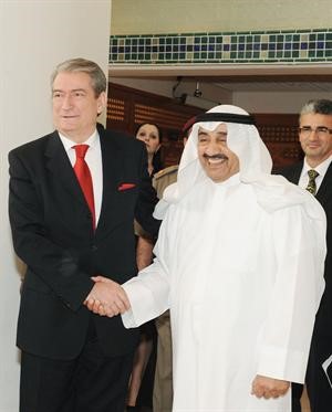 الرئيس جاسم الخرافي مودعا د صالح بريشا