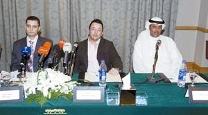جانب من المؤتمر الصحافي محمد ماهر