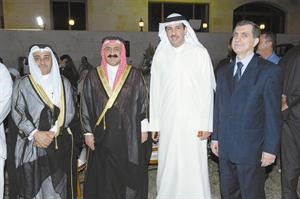 السفير اللبناني دبسام نعماني ومرزوق الخرافي والشيخ علي اليوسف وعيسى الذوادي﻿