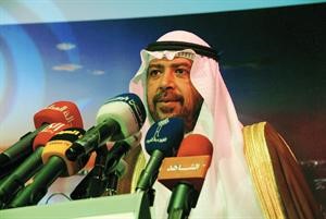 الشيخ احمد الفهد متحدثا

